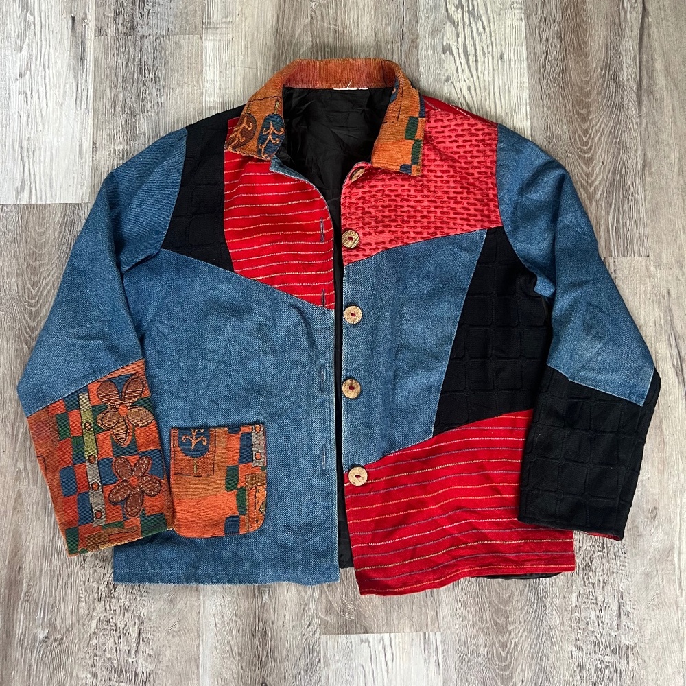 Patchwork Jean/Corduroy Jacket